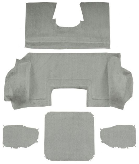 Picture of 1999-2000 Chevrolet Corvette Hardtop Rear Cutpile Mass Carpet Flooring 801 Black