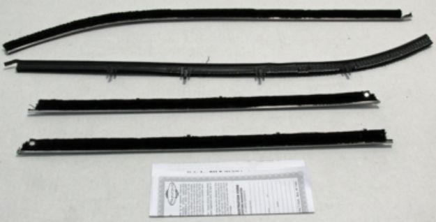 Picture of 1970-72 Chevy Malibu 4 Door Outers Only Authentic Window Felts Whiskers Kit (4pcs)