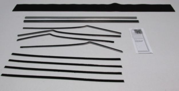 Picture of 1955-57 Chevy 2 Door Hardtop Bel Air Authentic Window Felts Whiskers Kit (12pcs)