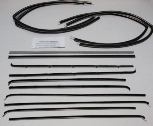 Picture of 1955-57 Chevy Deluxe 2 Door Station Wagon Authentic Window Felts Whiskers Kit (14pcs)