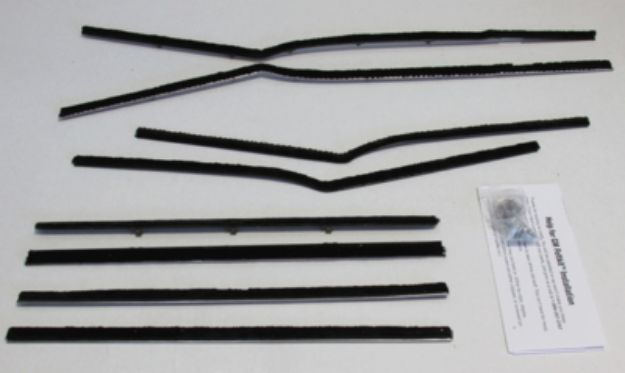 Picture of 1958 Bel Air 4 Door Sedan Authentic Window Felts Whiskers Kit (8pcs)
