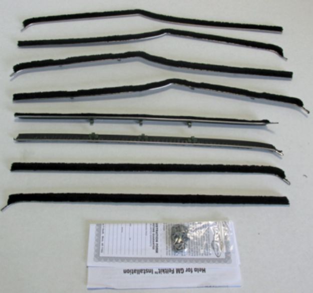 Picture of 1958 Brookwood 4 Door Station Wagon Authentic Window Felts Whiskers Kit (8pcs)