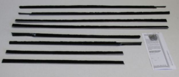 Picture of 1959-60 Bel Air 4 Door Hardtop Authentic Window Felts Whiskers Kit (8pcs)