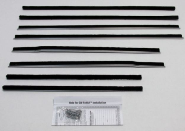 Picture of 1959-60 Impala 4 Door Sedan Authentic Window Felts Whiskers Kit (8pcs)