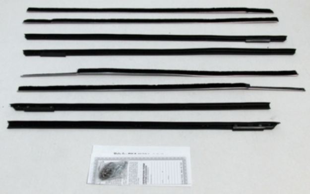 Picture of 1961-62 Bel Air 4 Door Hardtop Authentic Window Felts Whiskers Kit (8pcs)