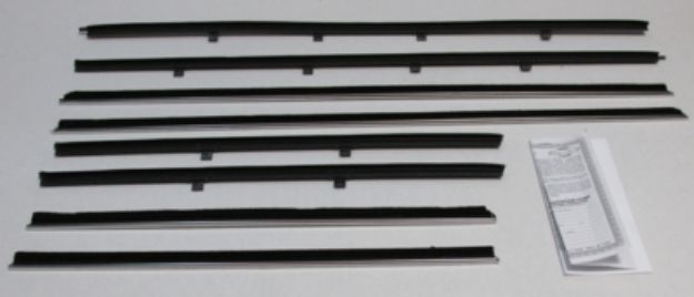 Picture of 1961-62 Impala 2 Door Sedan Authentic Window Felts Whiskers Kit (8pcs)