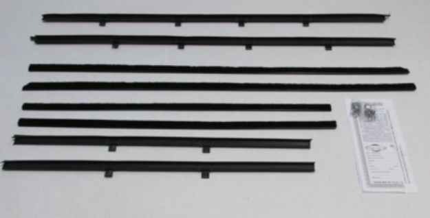 Picture of 1961-64 Bel Air & Biscayne 2 Door Sedan Authentic Window Felts Whiskers Kit (8pcs)