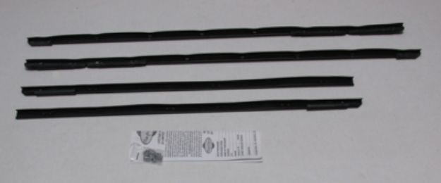 Picture of 1963-64 Impala 4 Door Hardtop Outers Only Authentic Window Felts Whiskers Kit (4pcs)