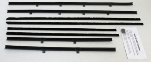 Picture of 1961-64 Bel Air & Biscayne 2 Door Sedan Replacement Window Felts Whiskers Kit (8pcs)