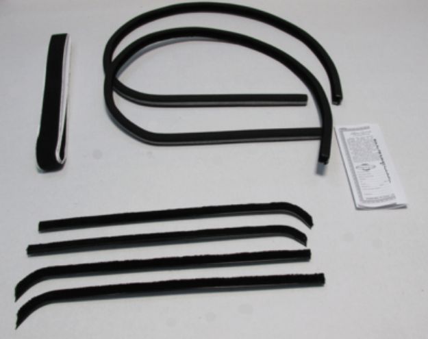 Picture of 1960-63 G.M. Truck Superkit Authentic Window Felts Whiskers Kit, Division Bars, & Upper Channels For Use With Metal Frame (8pcs)