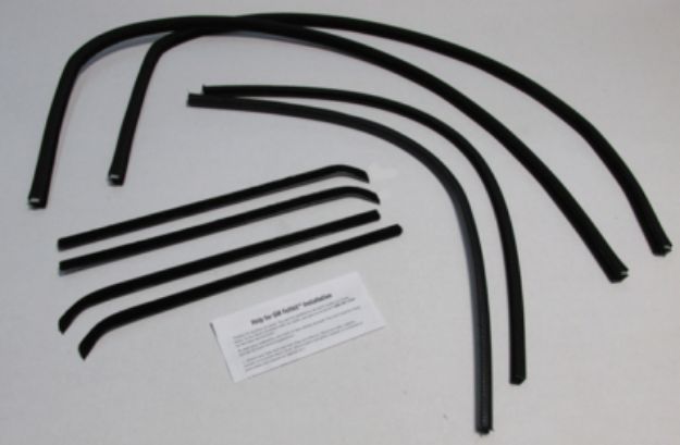 Picture of 1960-63 G.M. Truck Superkit Authentic Window Felts Whiskers Kit, Division Bars, & Upper Channels For Use With Out Metal Frame (8pcs)