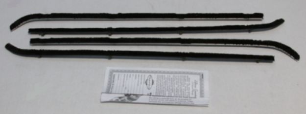 Picture of 1964-66 G.M. Truck Custom Authentic Window Felts Whiskers Kit (Chrome Bead) (4pcs)