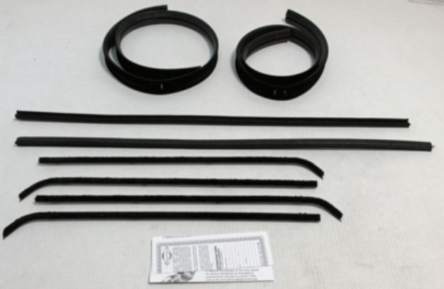 Picture of 1964-66 G.M. Truck Superkit Authentic Window Felts Whiskers Kit, Division Bars, & Upper Channels (8pcs)