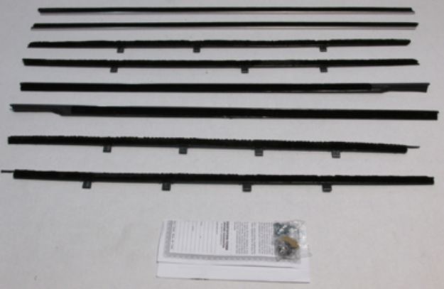 Picture of 1960 Pontiac Ventura 2 Door Hardtop Authentic Window Felts Whiskers Kit (8pcs)