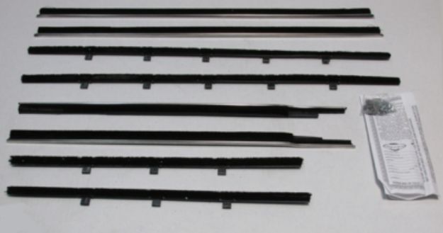 Picture of 1959-60 Pontiac 4 Door Station Wagon Authentic Window Felts Whiskers Kit (8pcs)