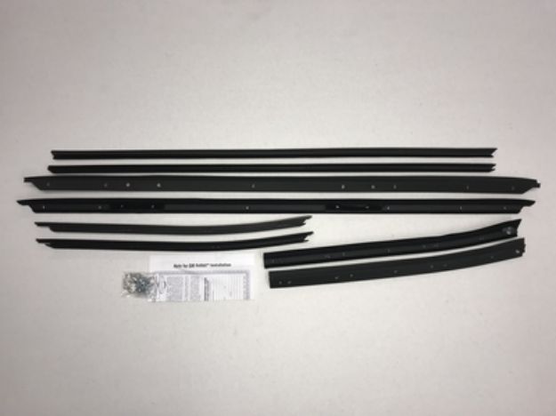 Picture of 1971-75 Bonneville, Catalina, and Parisienne, Bonneville, Catalina, Granville, & Laurentian Convertible Authentic Window Felts Whiskers Kit (8pcs)