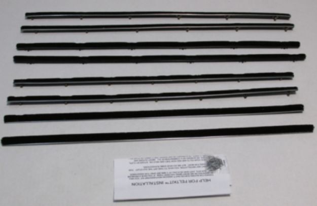 Picture of 1960-65 Falcon 2 Door Station Wagon Authentic Window Felts Whiskers Kit (8pcs)