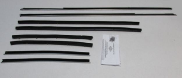 Picture of 1970 1/2 Falcon 2 Door Sedan Authentic Window Felts Whiskers Kit (8pcs)