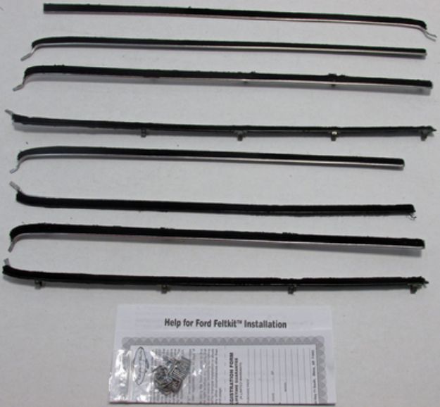 Picture of 1955-56 Country Squire 4 Door Wagon Authentic Window Felts Whiskers Kit (8pcs)