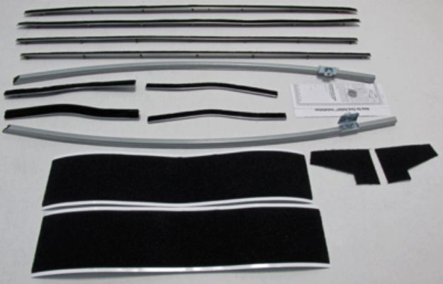 Picture of 1964 1/2-66 Mustang Coupe & Convertible Deluxe Authentic Window Felts Whiskers Kit