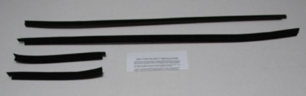 Picture of 1971-73 Mustang Fastback Outers Only Authentic Window Felts Whiskers Kit (4pcs)