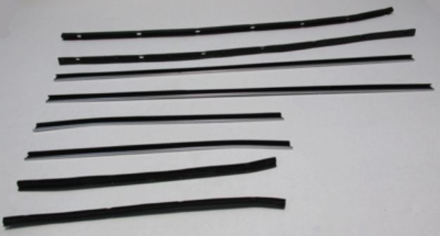 Picture of 1970-71 Torino Fastback Authentic Window Felts Whiskers Kit With Buick Special Molding (8pcs)