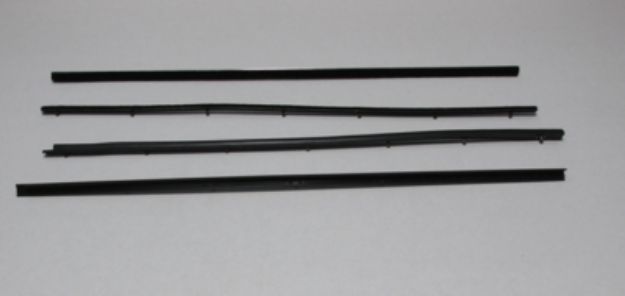 Picture of 1970-71 Torino Doors Only Authentic Window Felts Whiskers Kit, Also Fits Fairlane (4pcs)