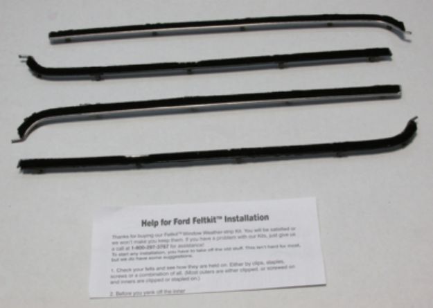 Picture of 1957-60 Ford Pickup Truck Authentic Window Felts Whiskers Kit (4pcs)