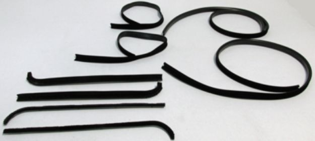 Picture of 1971-72 Ford Truck Superkit Authentic Window Felts Whiskers Kit, Division Bars & Upper Channels (8pcs)