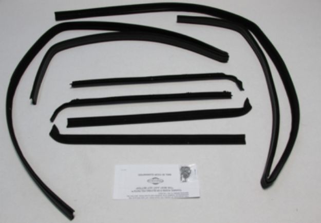 Picture of 1980-87 1980-87 Ford Truck & 1980-86 Bronco Superkit Authentic Window Felts Whiskers Kit, Division Bars& Upper Channels (6pcs)
