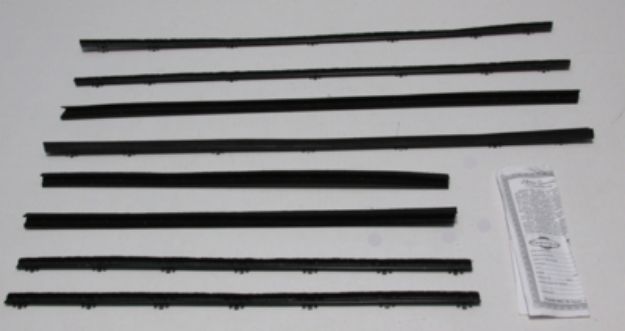 Picture of 1967-69 Mopar A-Body Sedan Authentic Window Felts Whiskers Kit (8pcs)