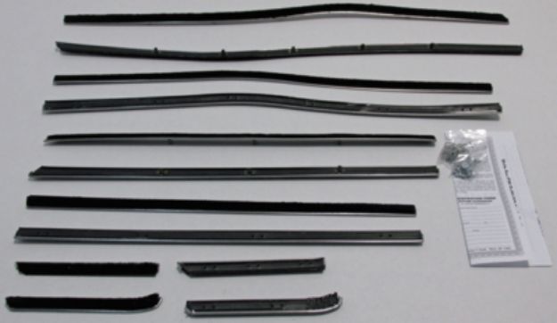 Picture of 1959 Galaxie 4 Door Hardtop Authentic Window Felts Whiskers Kit (12pcs)