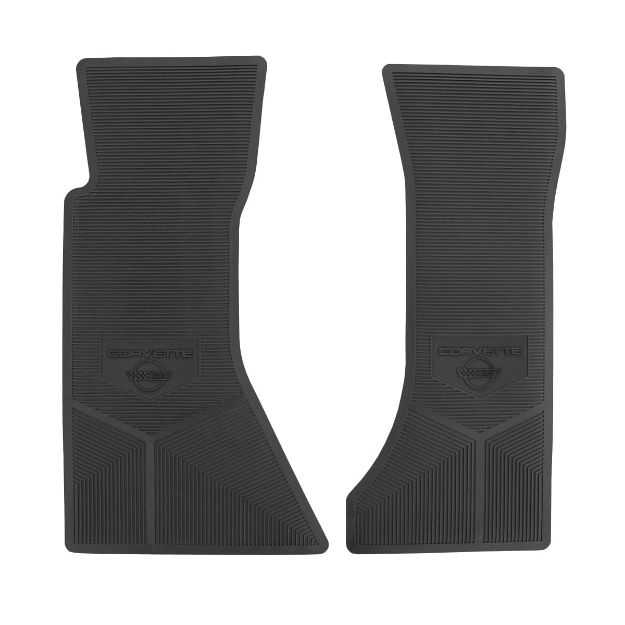 Picture of 1984-1996 Corvette C4 Next Generation Custom Vintage Rubber Floor Mats Package
