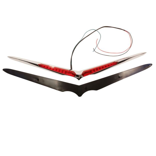 Picture of 1957 Full-Size Chevrolet “V” 3rd Brake Light Assembly, Chrome, Sold as Each