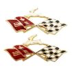 Picture of 1960 Impala Rear Quarter Gold X-Flag with Impala, Sold as a Pair