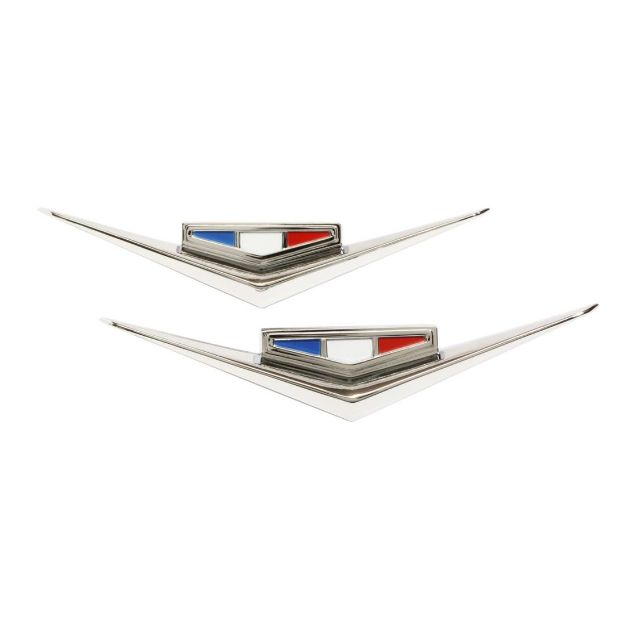 Picture of 1962-1963 Full-Size Chevrolet Front Fender Vee Emblem, 283, Sold as a Pair