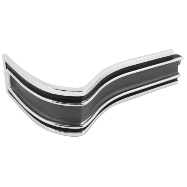 Picture of 1965 Impala SS and Caprice Black and Grey Rear Corner Molding, Driver Side, Each
