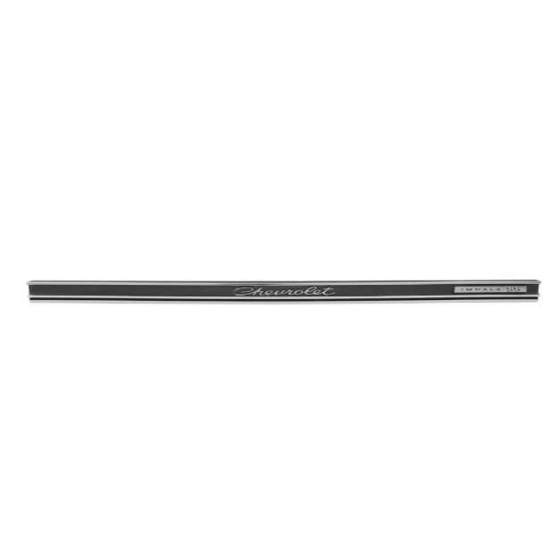 Picture of 1965 Impala SS Rear Panel Molding with Emblems, Black Cars Only, Includes mounting Brackets, Each