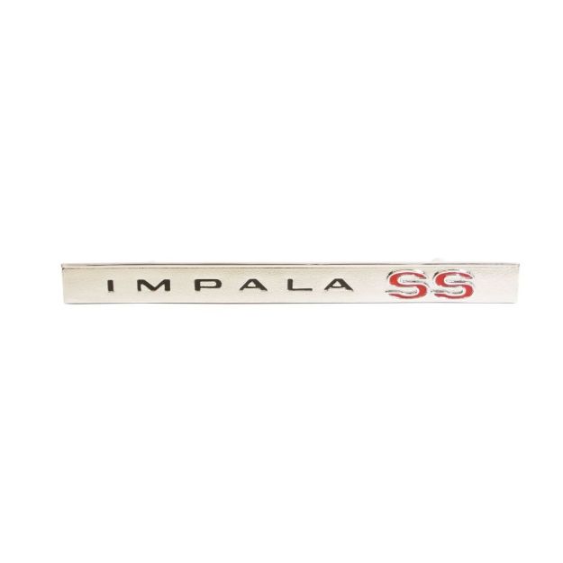 Picture of 1966 Impala SS Glove Box Door Emblem, “Impala SS”, Sold as Each