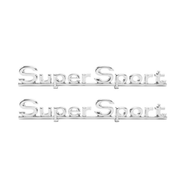 Picture of 1966 Chevelle Rear Quarter Emblem, “Super Sport”, Sold as a Pair