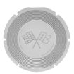 Picture of 1964 Corvette Gas Lid Emblem, White Upper Left Corner, Sold as Each