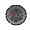 Picture of 1966 Corvette Gas Lid Emblem, Black Upper Left Corner of Flag, Sold as Each