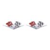Picture of 1963 Late Corvette 1966 Front Fender X-Flag Emblem, Sold as a Pair