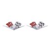 Picture of 1963 Late Corvette 1966 Front Fender X-Flag Emblem, Sold as a Pair