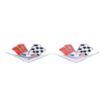 Picture of 1963 Late-1966 Corvette Front Fender X-Flag Emblem, Special, Sold as a Pair
