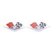 Picture of 1963 Late-1966 Corvette Front Fender X-Flag Emblem, Special, Sold as a Pair
