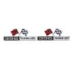 Picture of 1965 Corvette Front Fender Emblem, “396 Turbo Jet”, Dark Red, Sold as a Pair