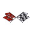 Picture of 1967 Corvette Front X-Flag Emblem, Orange Red, Sold as Each