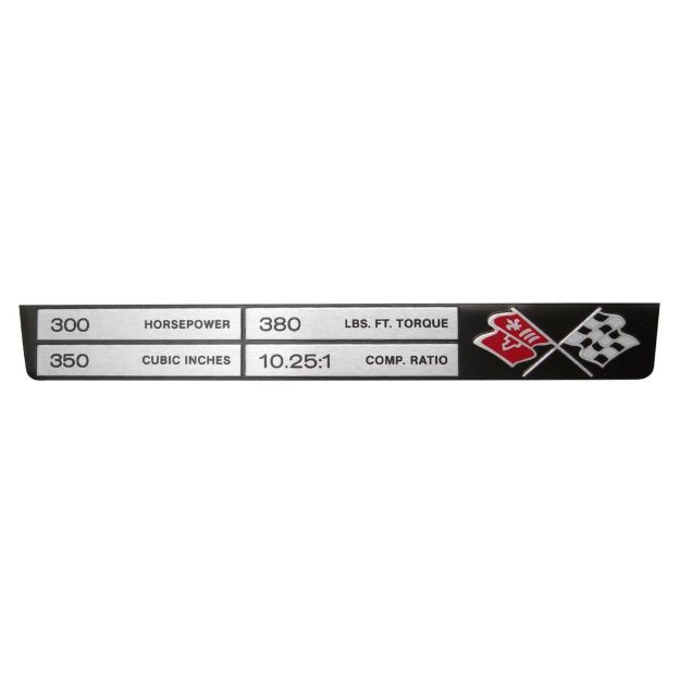 Picture of Corvette Engine Data Plate, 350/300/380/10.25:1, Sold as Each