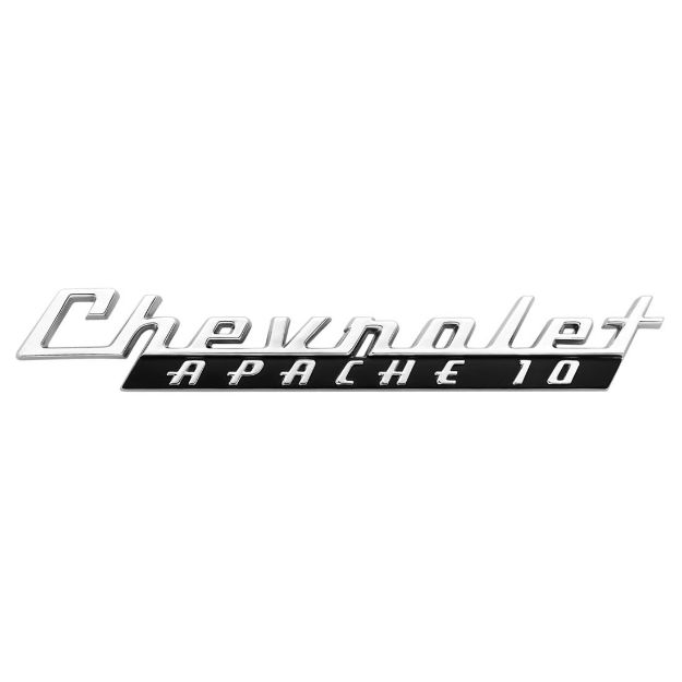 Picture of 1960 Chevrolet and GMC Truck Front Fender Emblem, “Chevrolet Apache 10” Pair